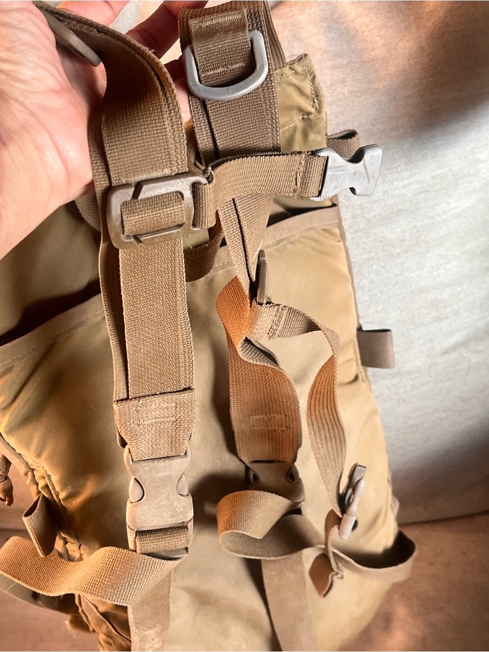 πUSMC Tactical Sling Backpack - Brown - Picture 3 of 5